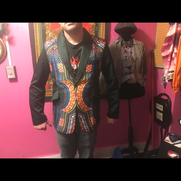 Dashiki Pattern Blazer - Picture 3 of 6